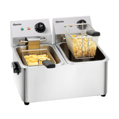  Φριτέζα διπλή ηλεκτρική 4+4 lt